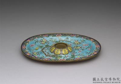 图片[2]-Gilt copper cup and saucer with painted enamel rendering of the happiness and longevity motif, Yongzheng reign (1723-1735), Qing dynasty-China Archive